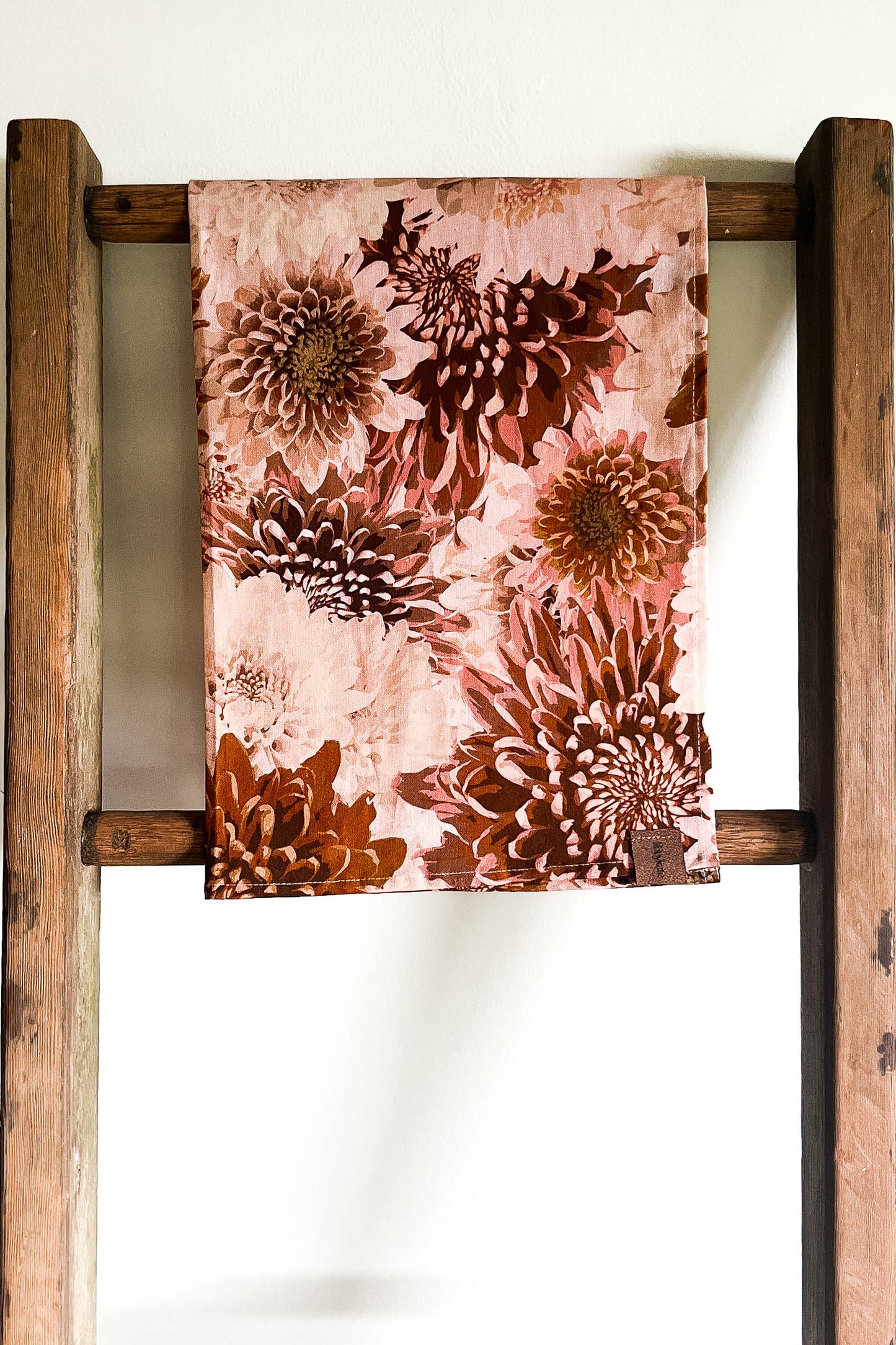 tea towel - chrysanth rose gold