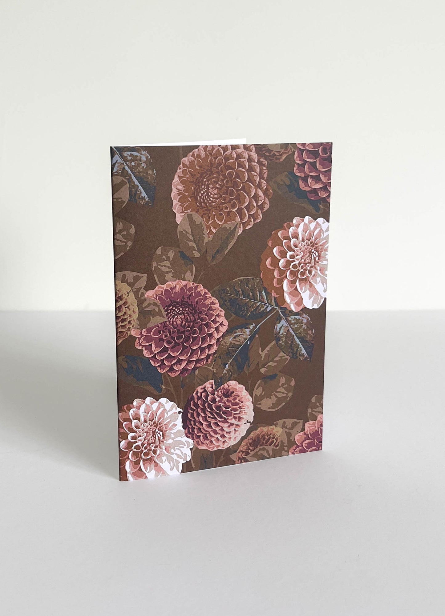 greeting card - dahlia chocolate