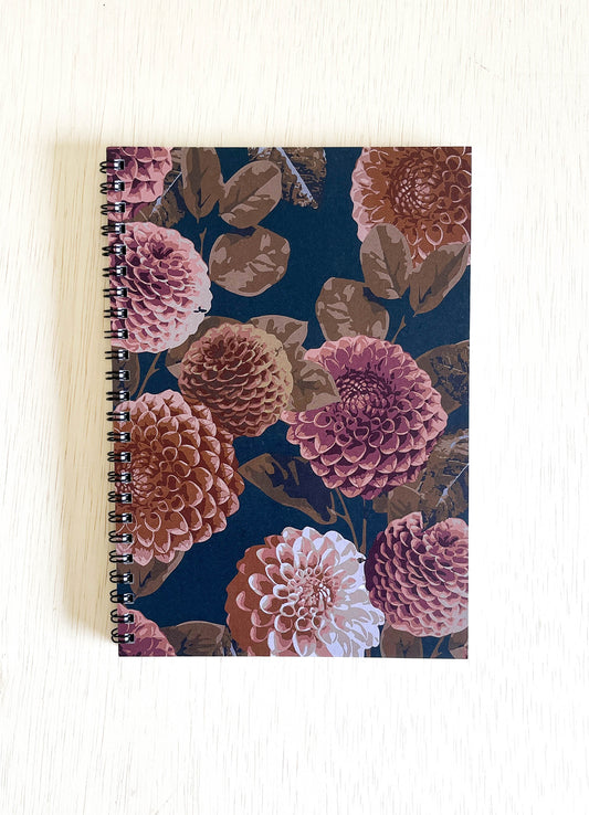 spiral notebook - dahlia deep teal