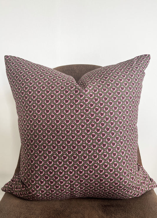 sample cushion cover - floret deep mustard