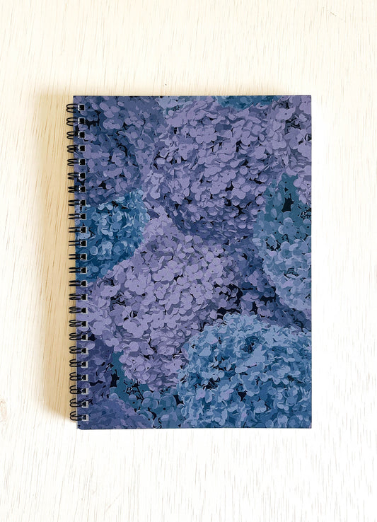 spiral notebook - hortensia lilac