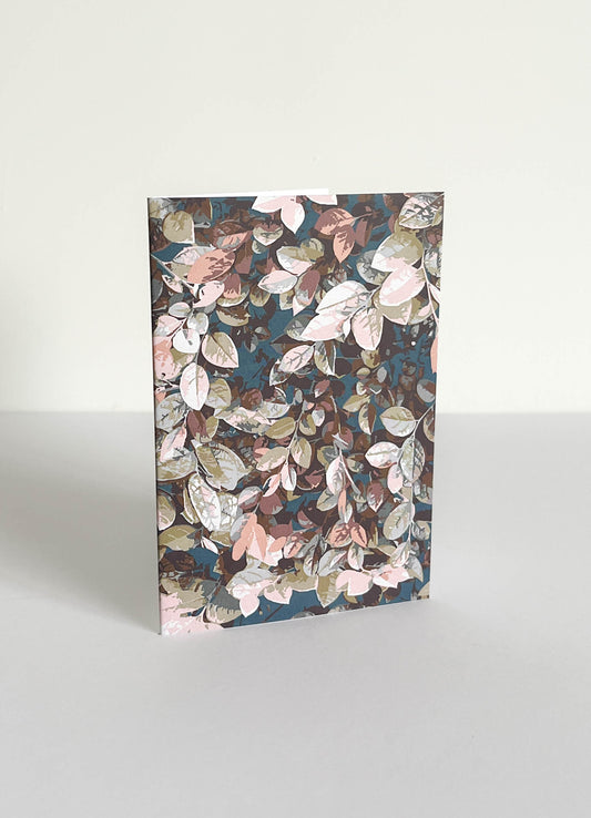 greeting card - dappled leaf sherbet