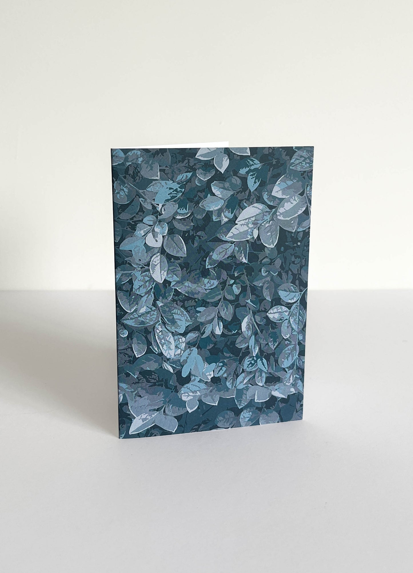 greeting card - dappled leaf teal