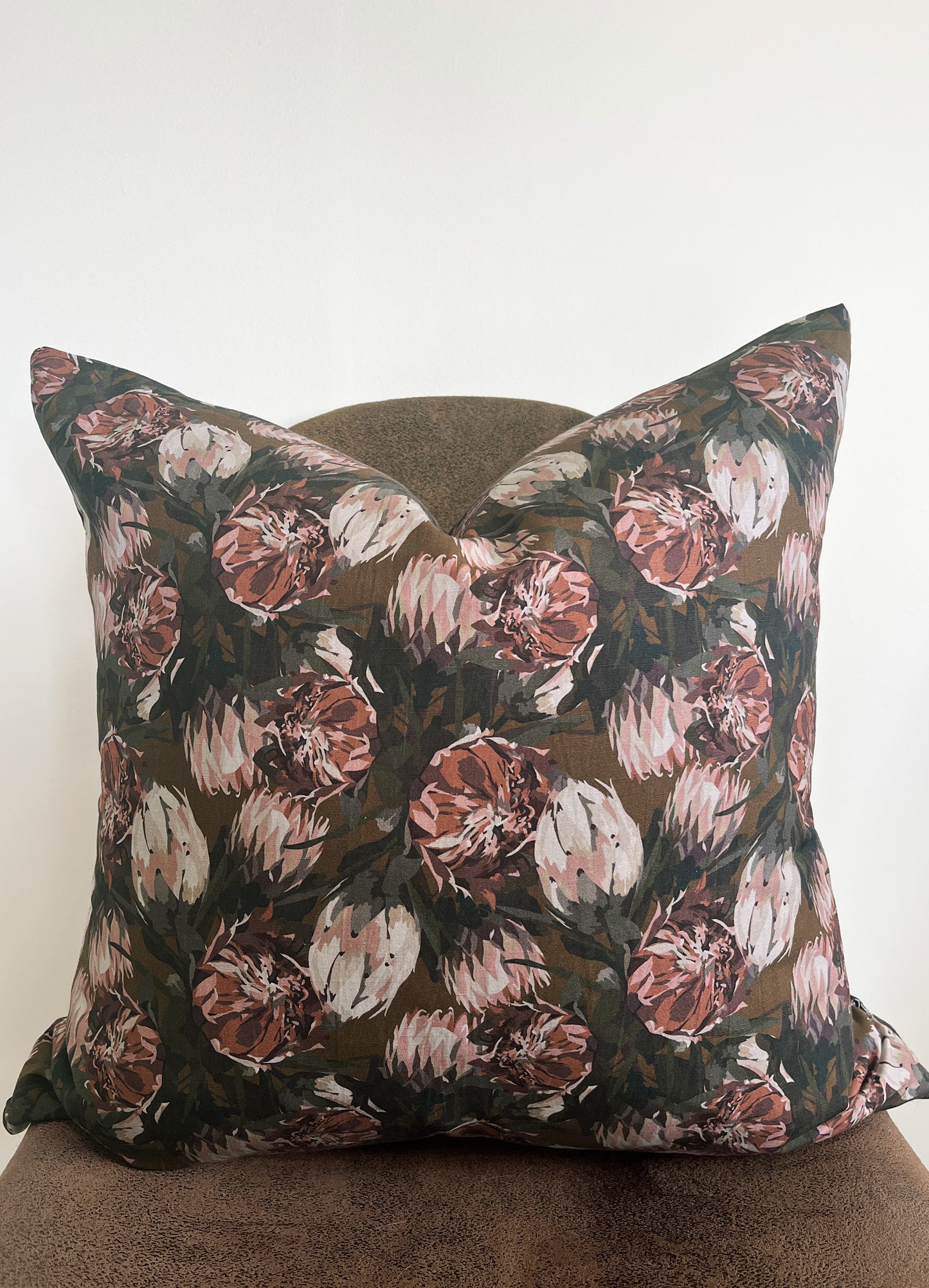 sample cushion cover - lorifolia chocolate