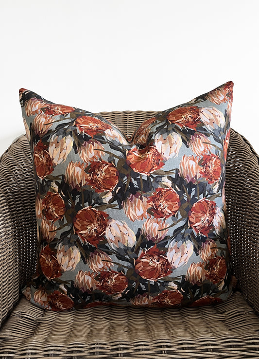 cushion cover - lorifolia stone blue