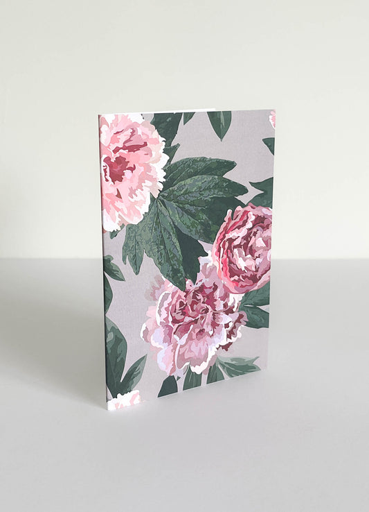 greeting card - peony blush