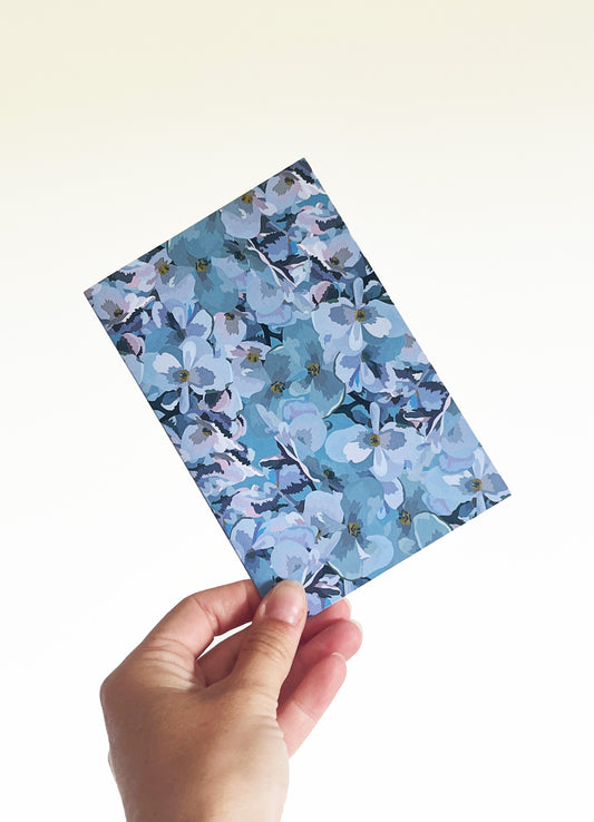 greeting card - petal sky blue