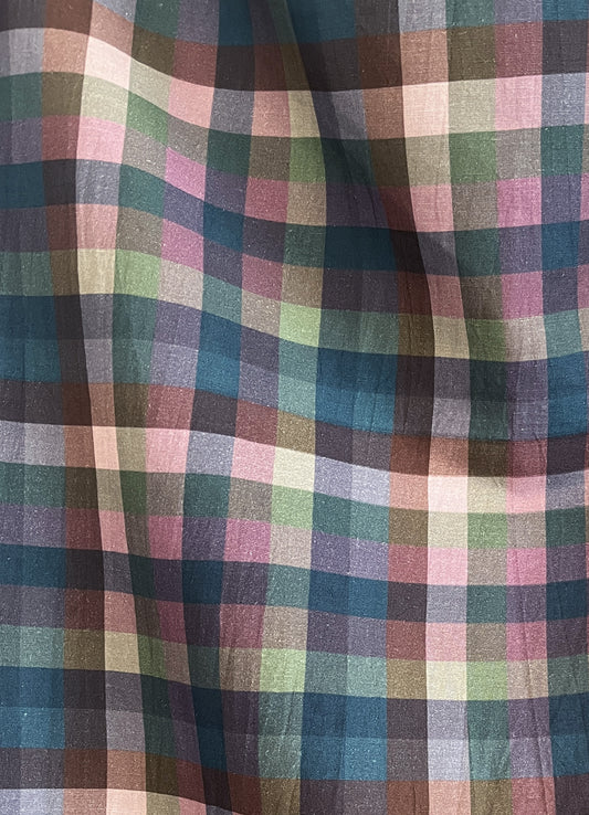 fabric by the metre - plaid deep teal