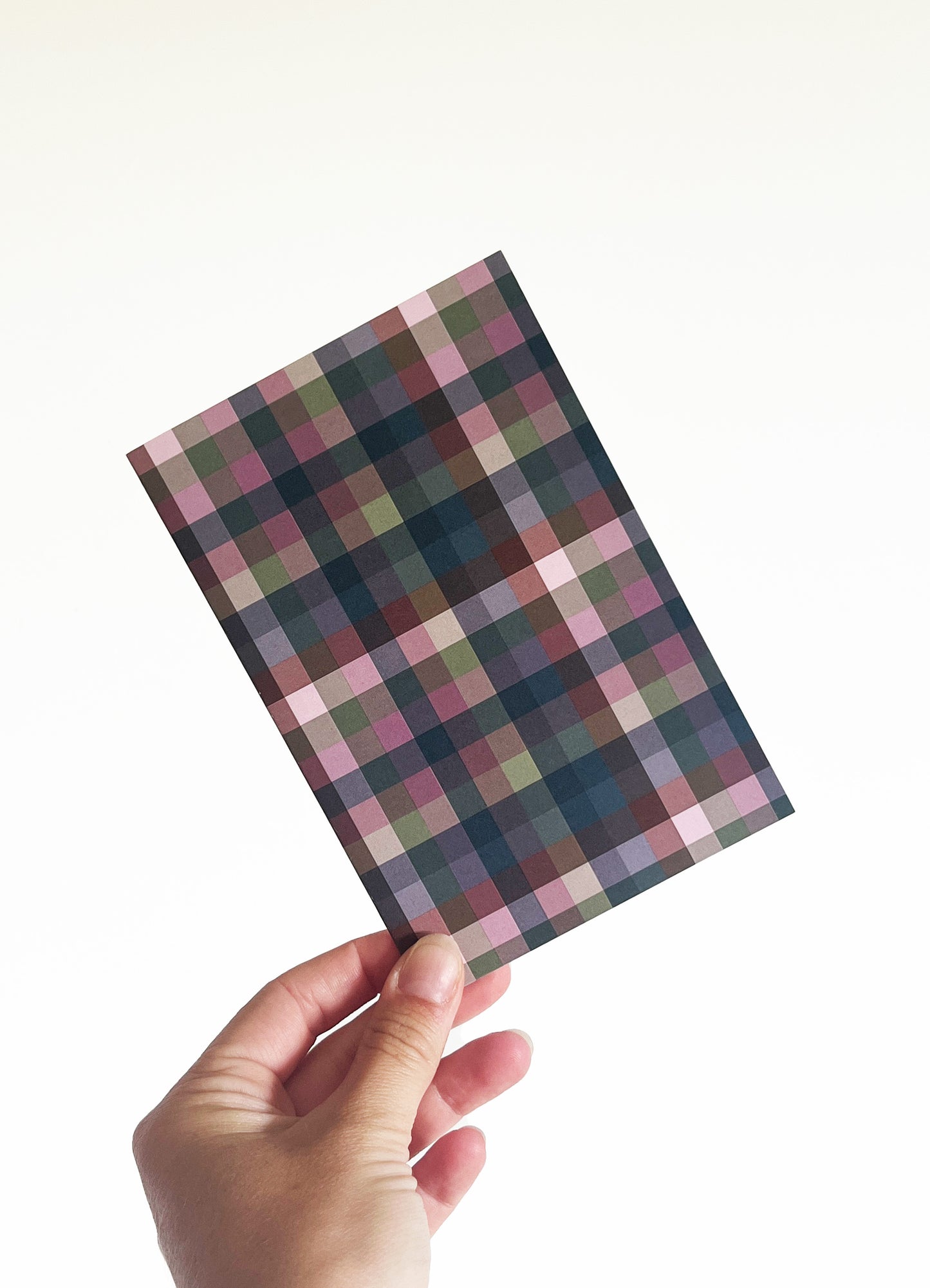 greeting card - plaid deep teal