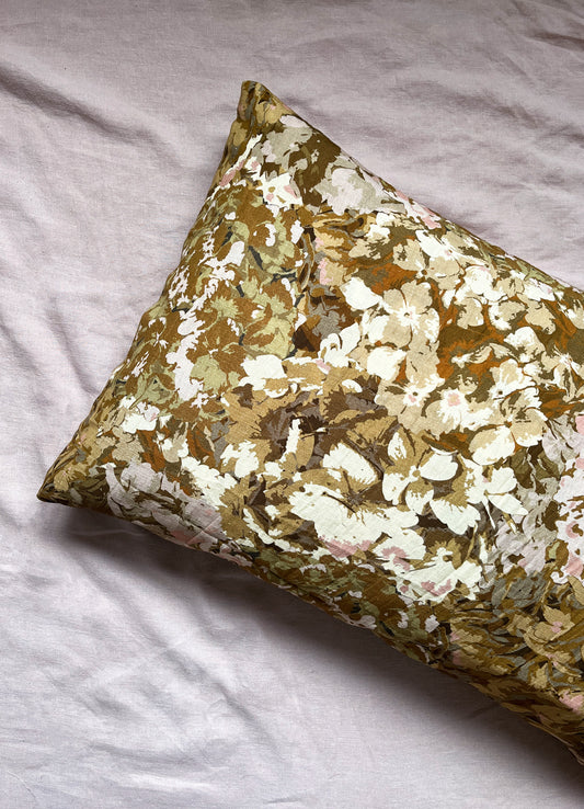 pillowcase - posy bronze