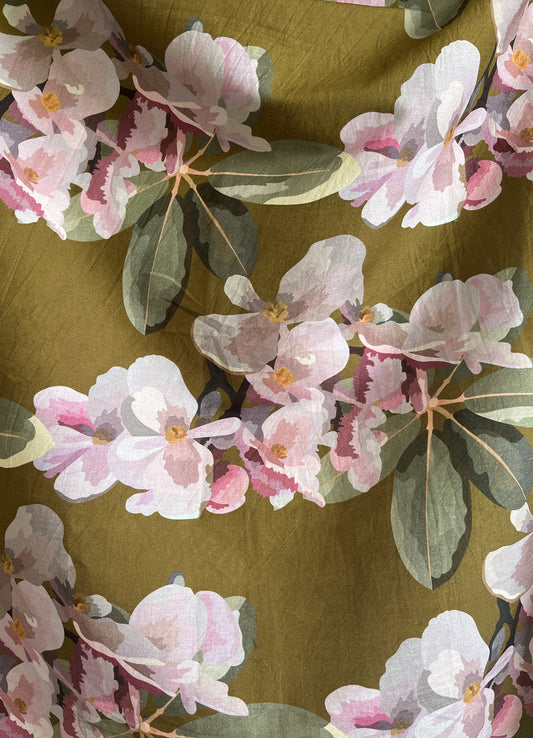 fabric by the metre - blossom gold