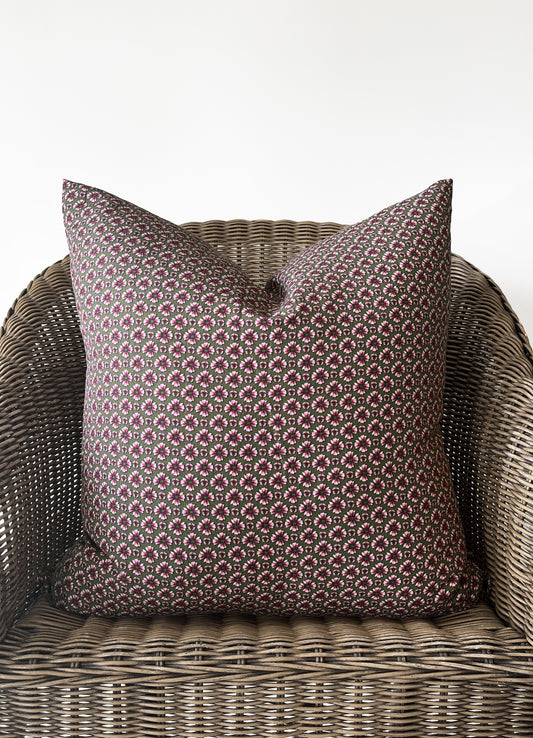 cushion cover - floret deep mustard