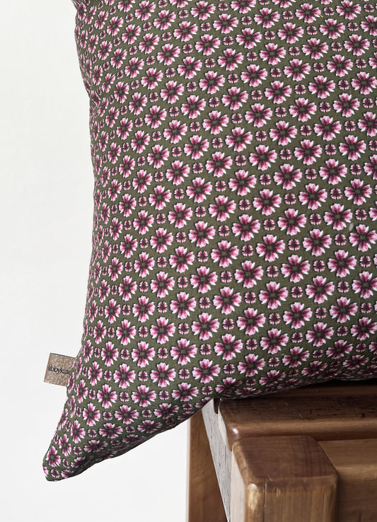 cushion cover - floret deep mustard