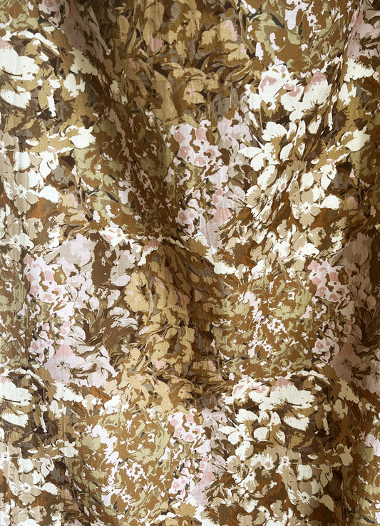 fabric by the metre - posy bronze